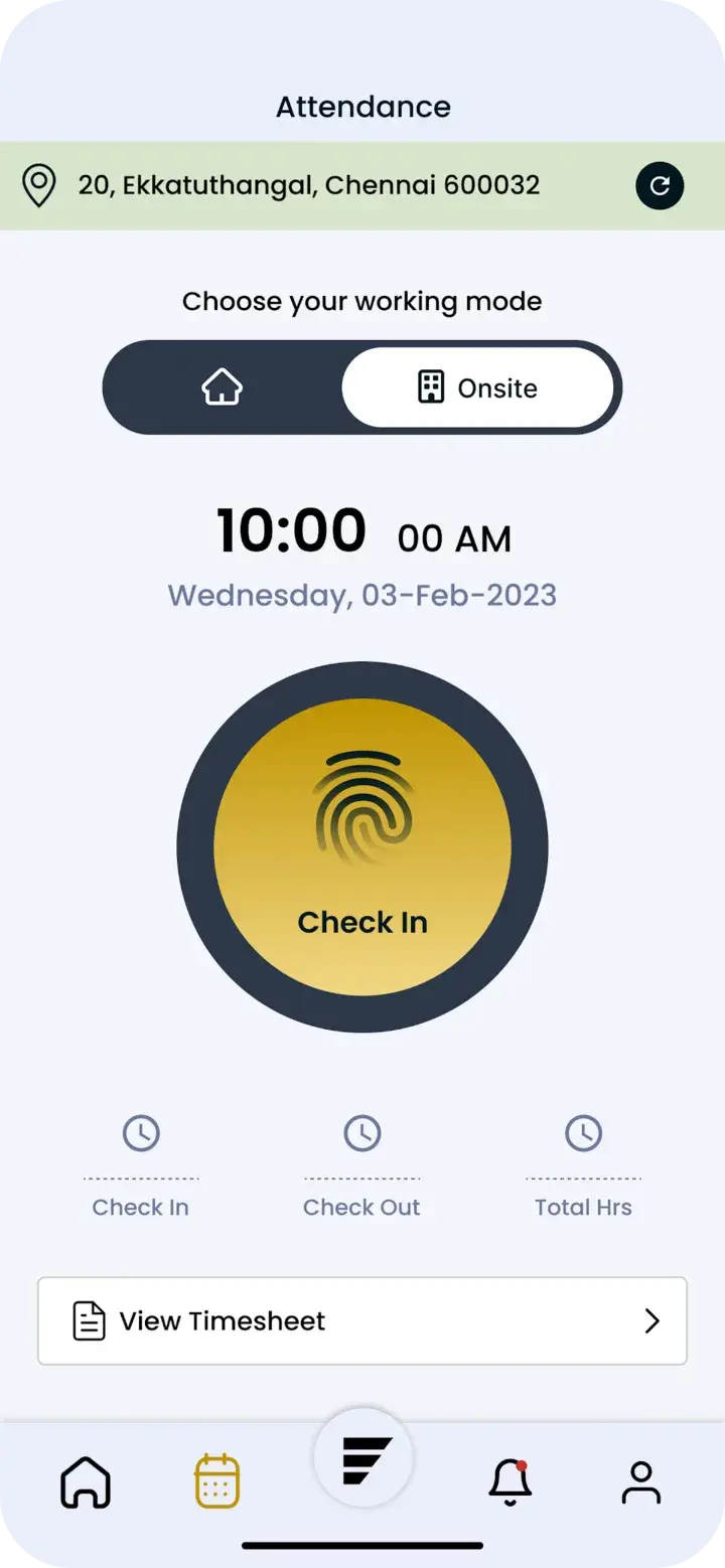 ABShrms — attendance check-in on the phone