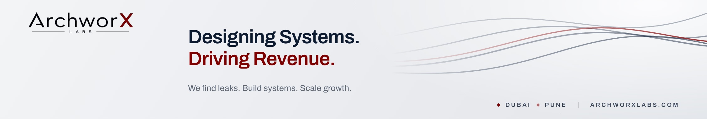LinkedIn company cover — v1 waves, light