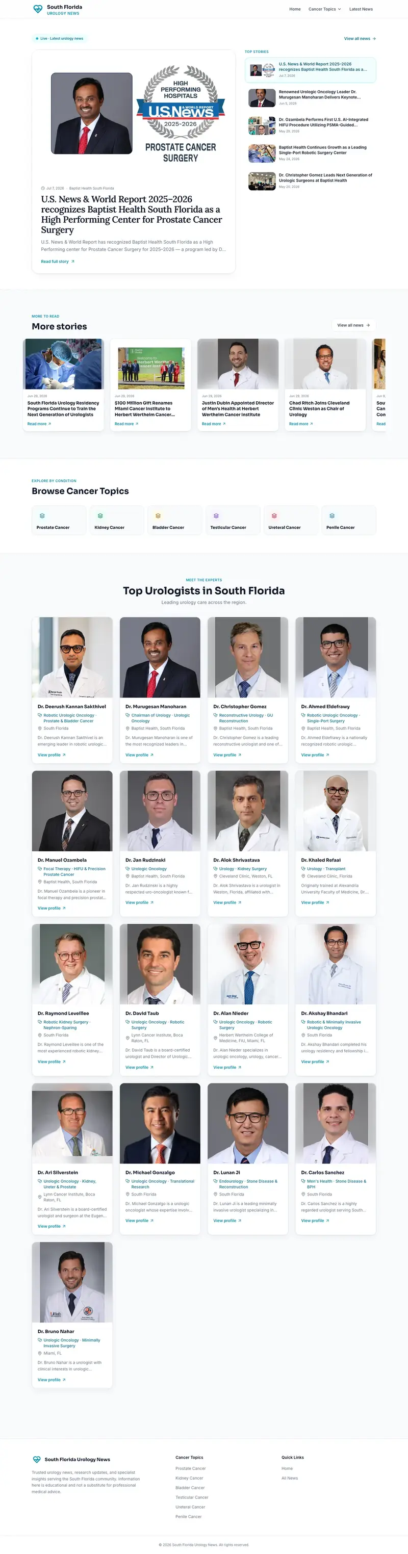 South Florida Urology News — website for SOUTH FLORIDA UROLOGY NEWS